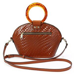 Patricia Nash Crossbody Hand Bag Meldola Leather Dome Satchel Ring Handle Purse